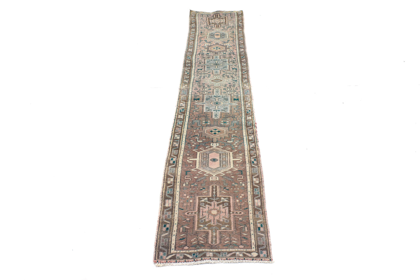 Vintage Shiraz Persian Runner Rug – Wheat Aura