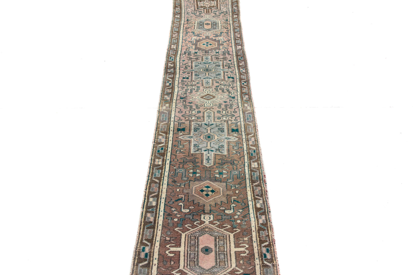 Vintage Shiraz Persian Runner Rug – Wheat Aura