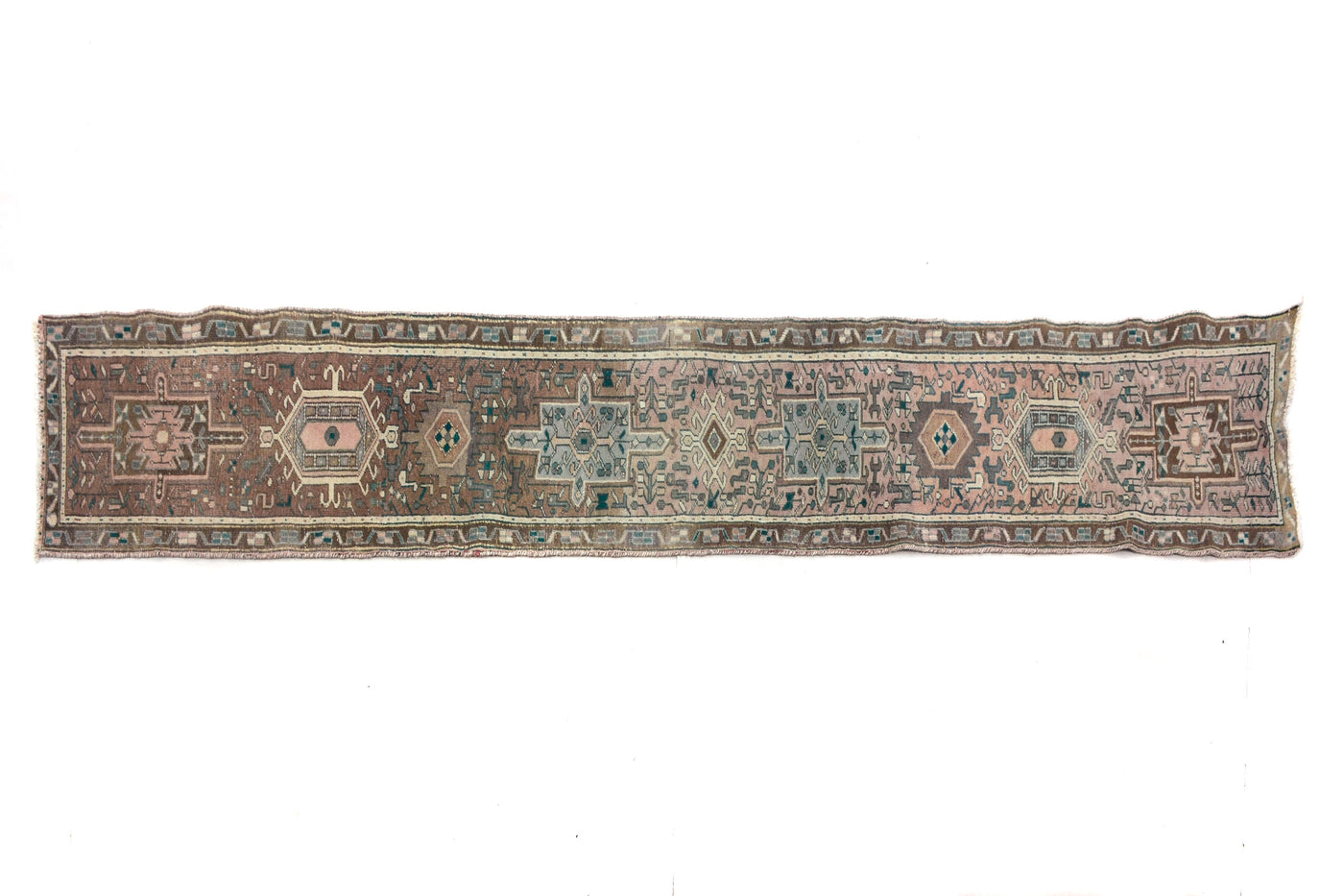 Vintage Shiraz Persian Runner Rug – Wheat Aura