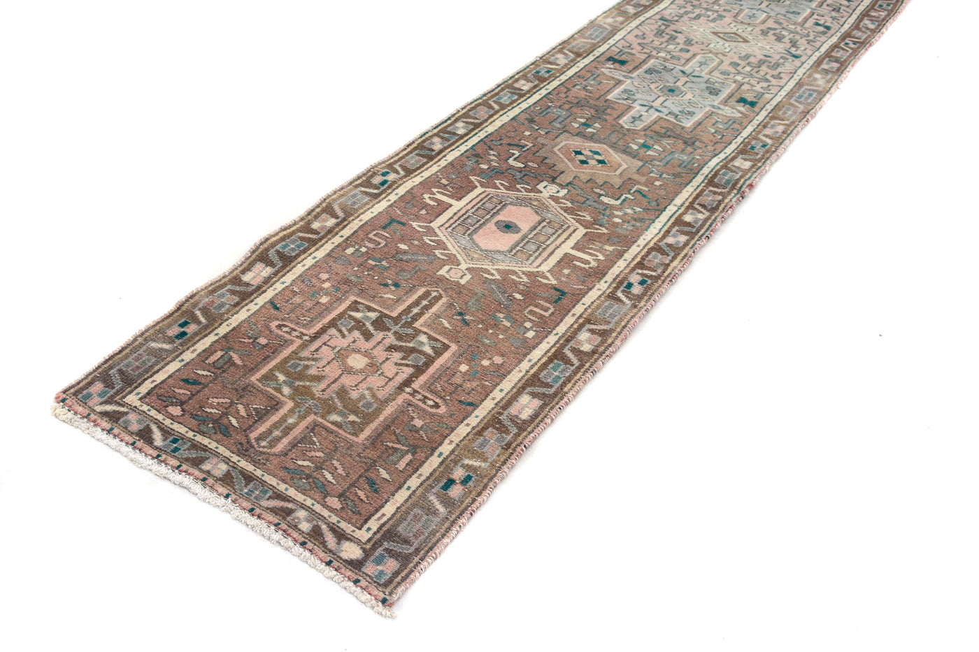 Vintage Shiraz Persian Runner Rug – Wheat Aura