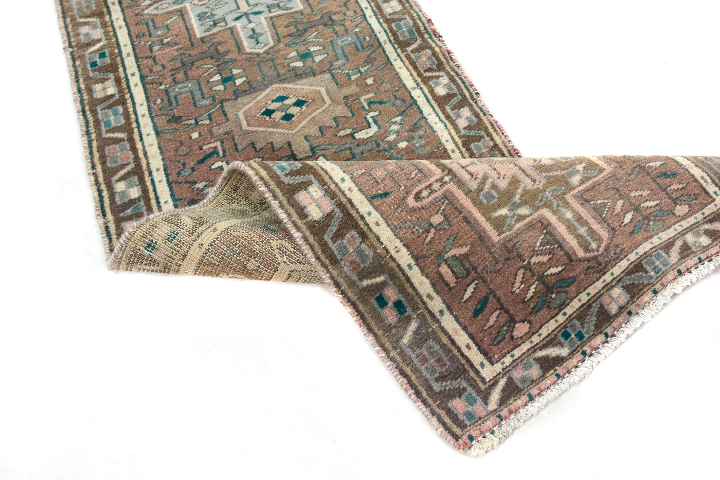 Vintage Shiraz Persian Runner Rug – Wheat Aura