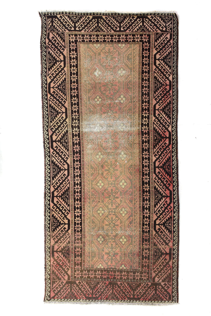 Shiraz Vintage Persian Rug, 107 x 217 cm