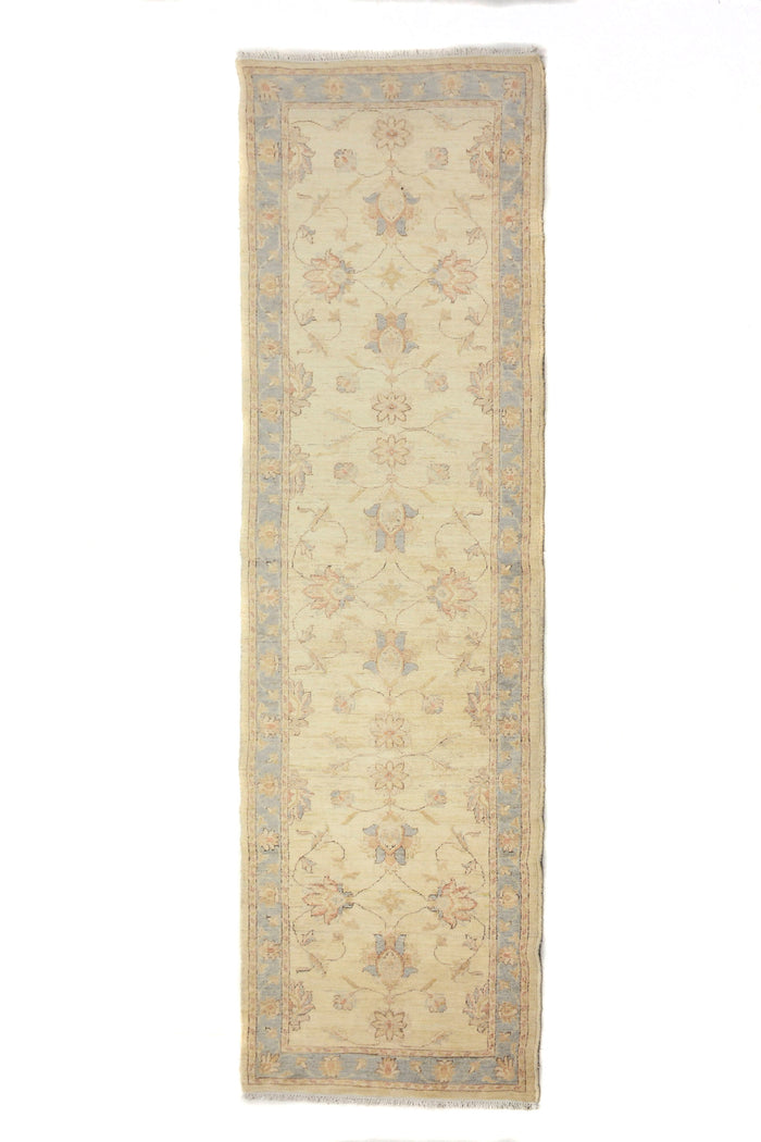 Chobi Afghan Runner – Parchment Chevron