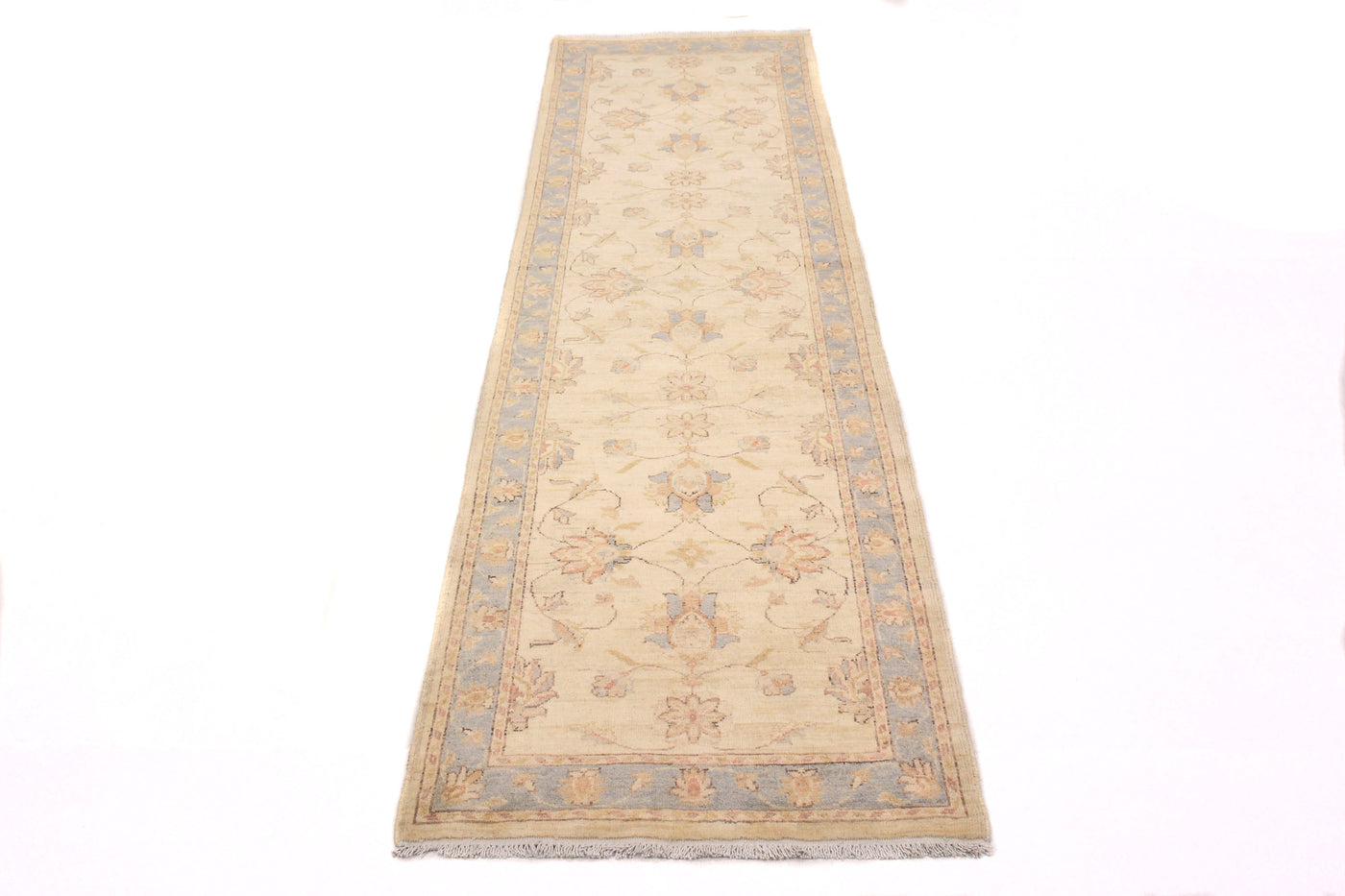 Chobi Afghan Runner – Parchment Chevron