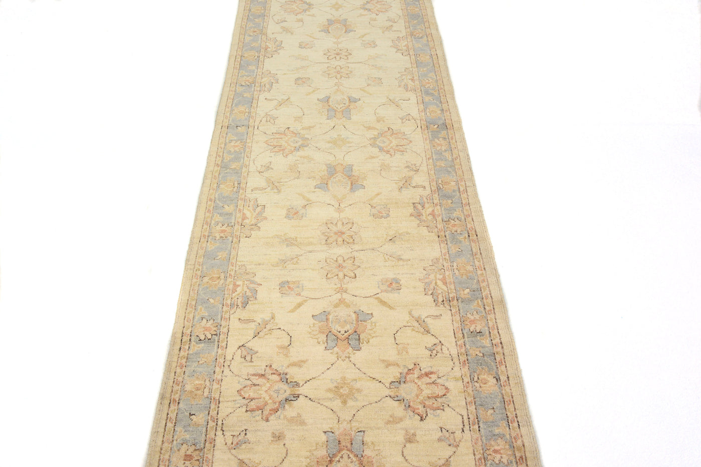 Chobi Afghan Runner – Parchment Chevron