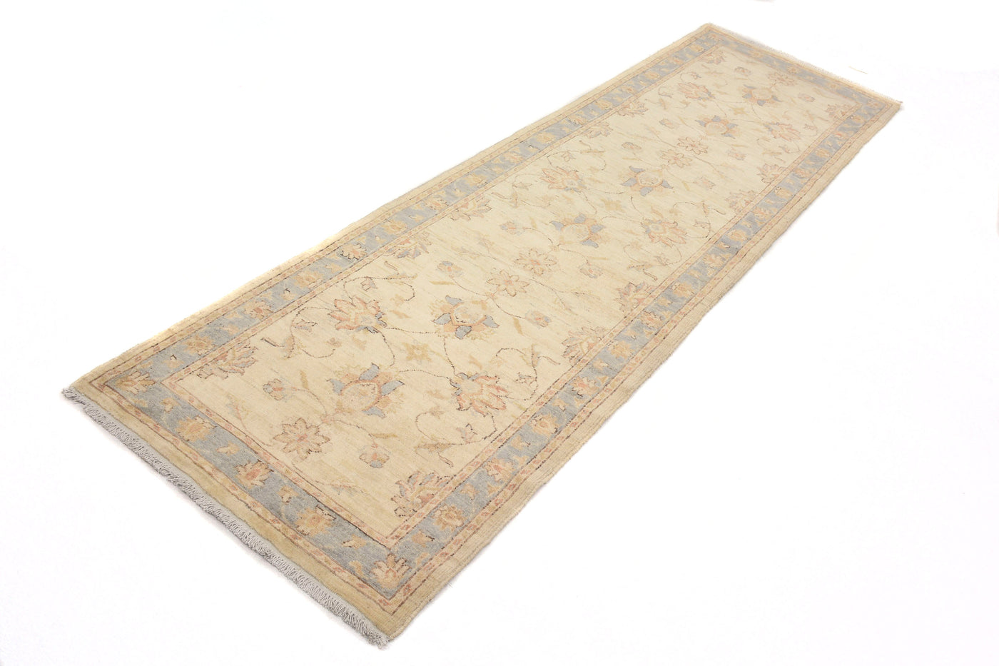 Chobi Afghan Runner – Parchment Chevron