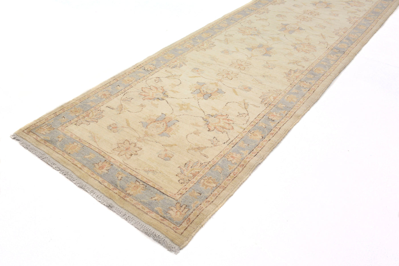Chobi Afghan Runner – Parchment Chevron