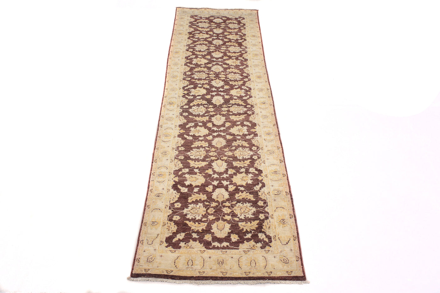 Chobi Afghan Runner – Ivory Bands