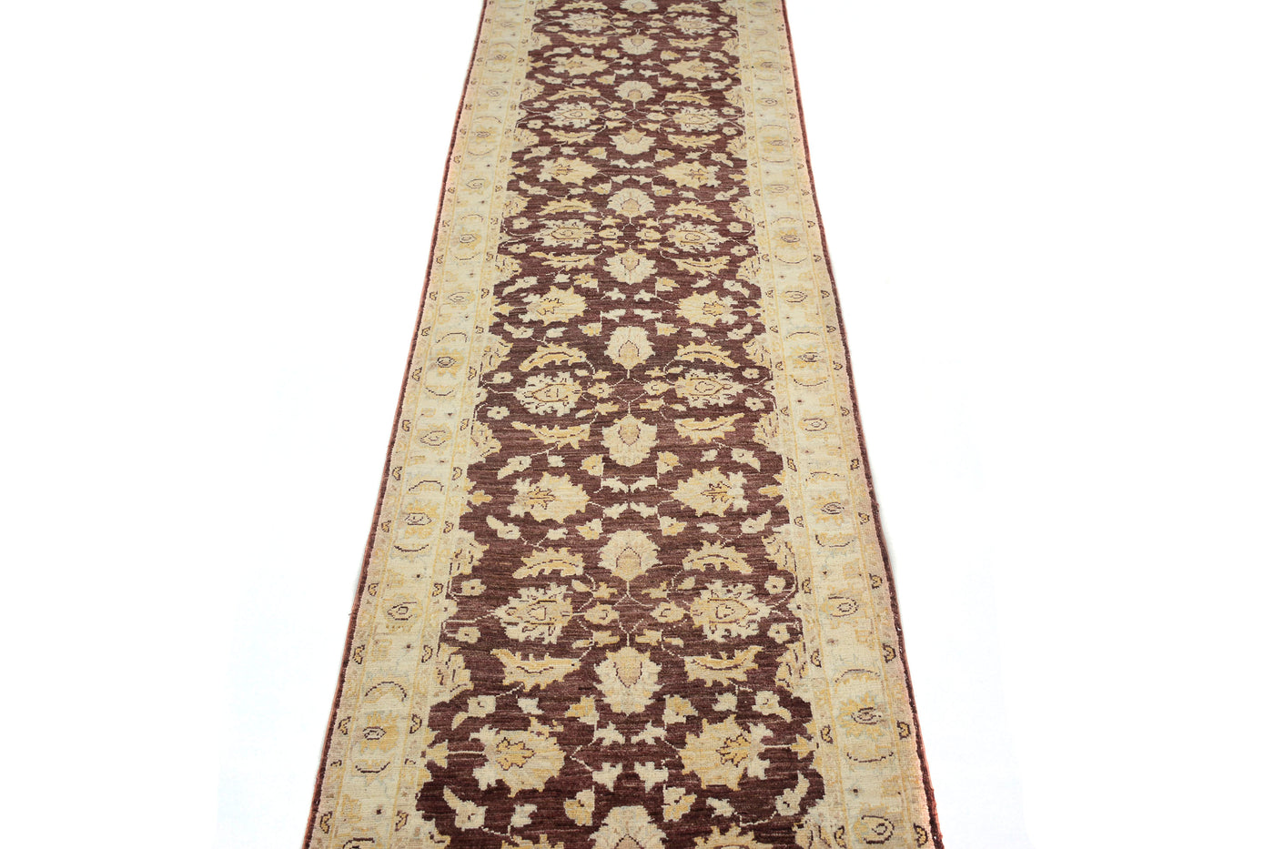 Chobi Afghan Runner – Ivory Bands