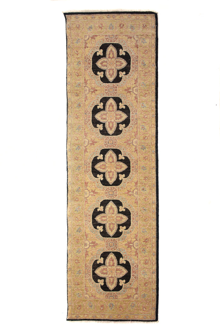 Chobi Afghan Runner – Dove Stripe