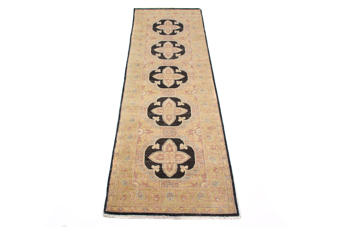 Chobi Afghan Runner – Dove Stripe
