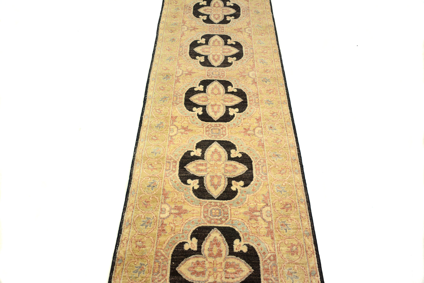 Chobi Afghan Runner – Dove Stripe