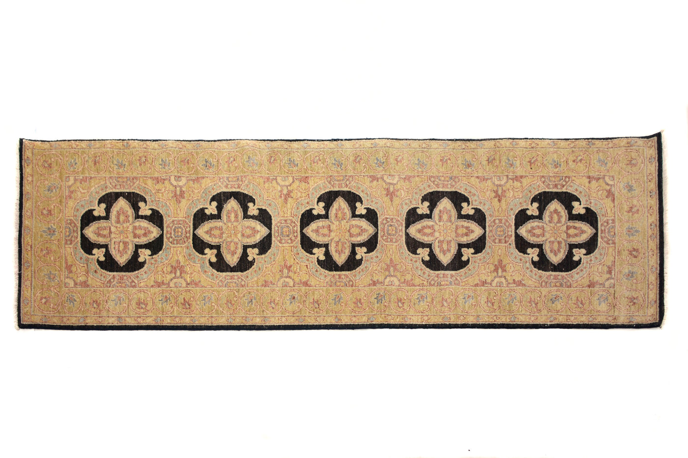 Chobi Afghan Runner – Dove Stripe