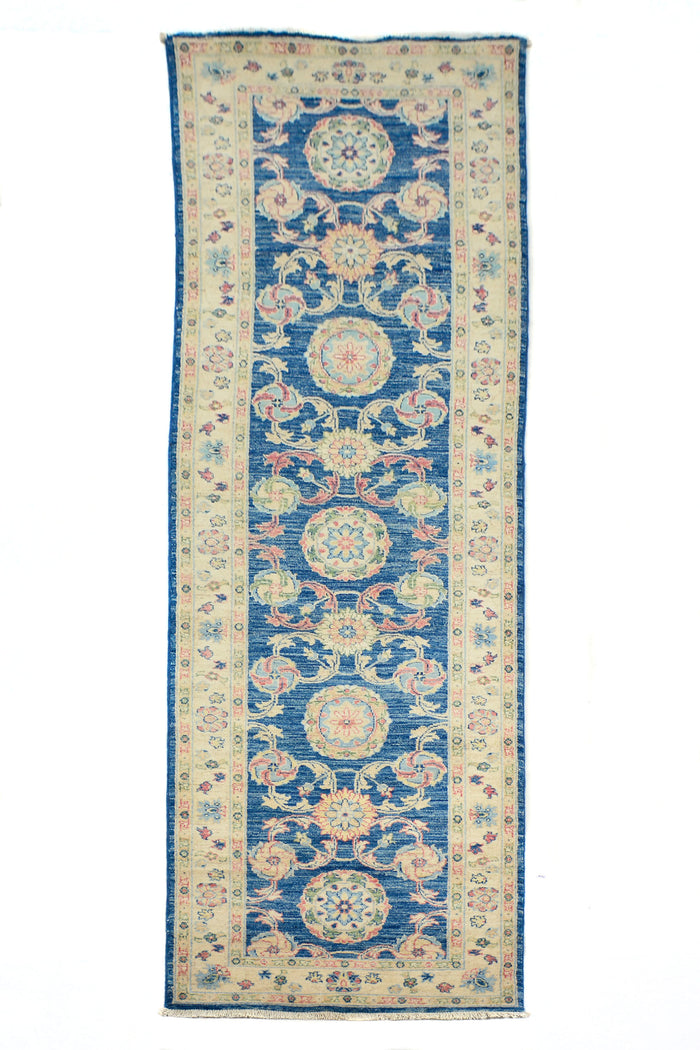 Chobi Afghan Runner – Cerulean Horizon