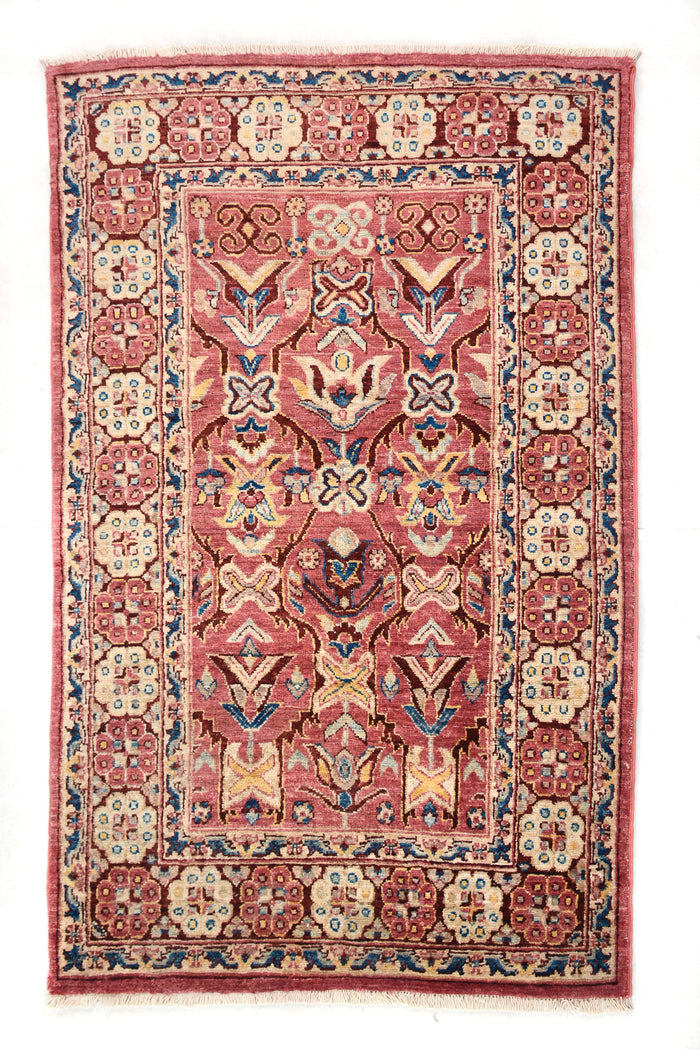 Chobi Afghan Rug – Oatmeal Arbor