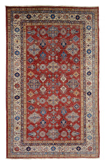 Afghan Super Kazak Rug, 186 x 274 cm (New Arrival)