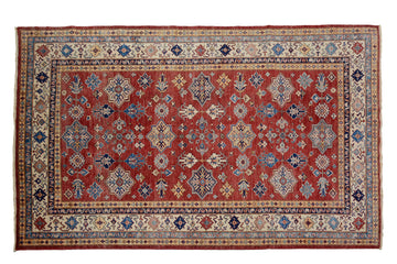 Afghan Super Kazak Rug, 186 x 274 cm (New Arrival)