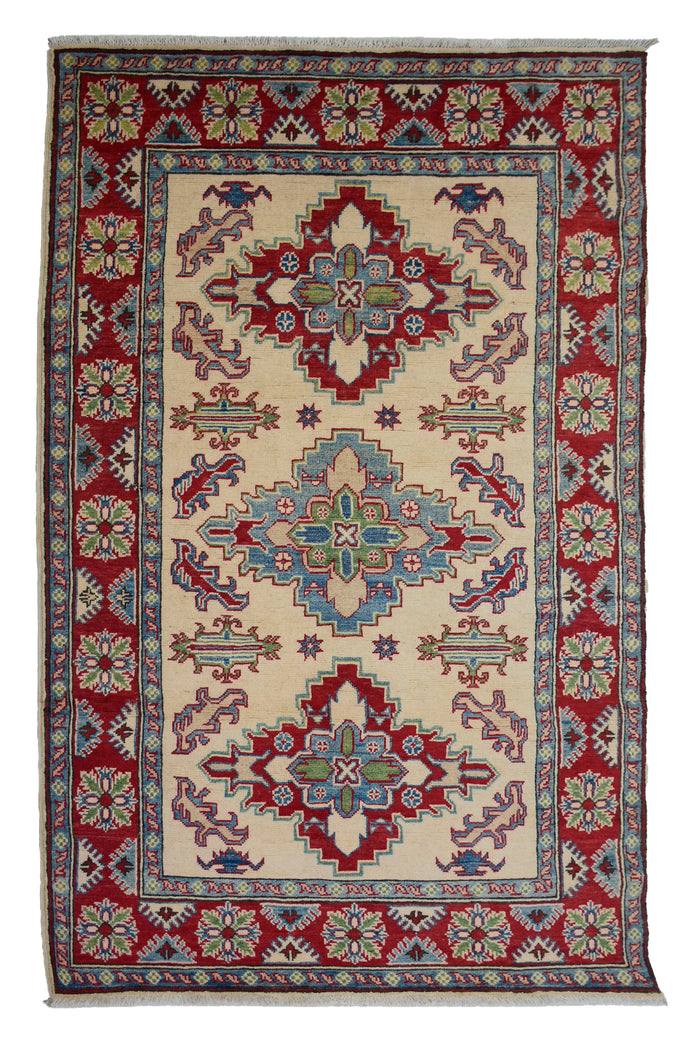 Kazak Afghan Rug – Sand Crest