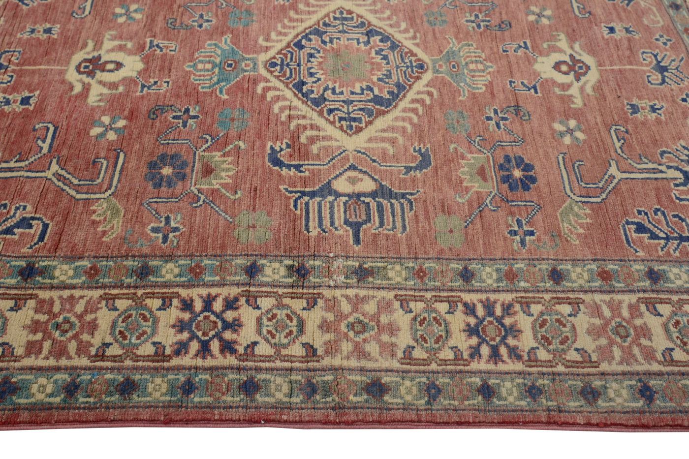Kazak Afghan Rug – Coral Keystone