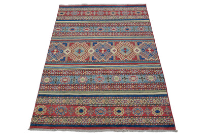 Afghan Kazak Rug, 122 x 173 cm (New Arrival)
