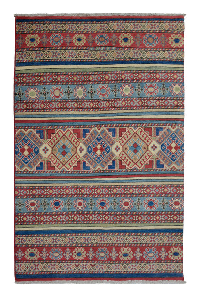 Afghan Kazak Rug, 122 x 173 cm (New Arrival)