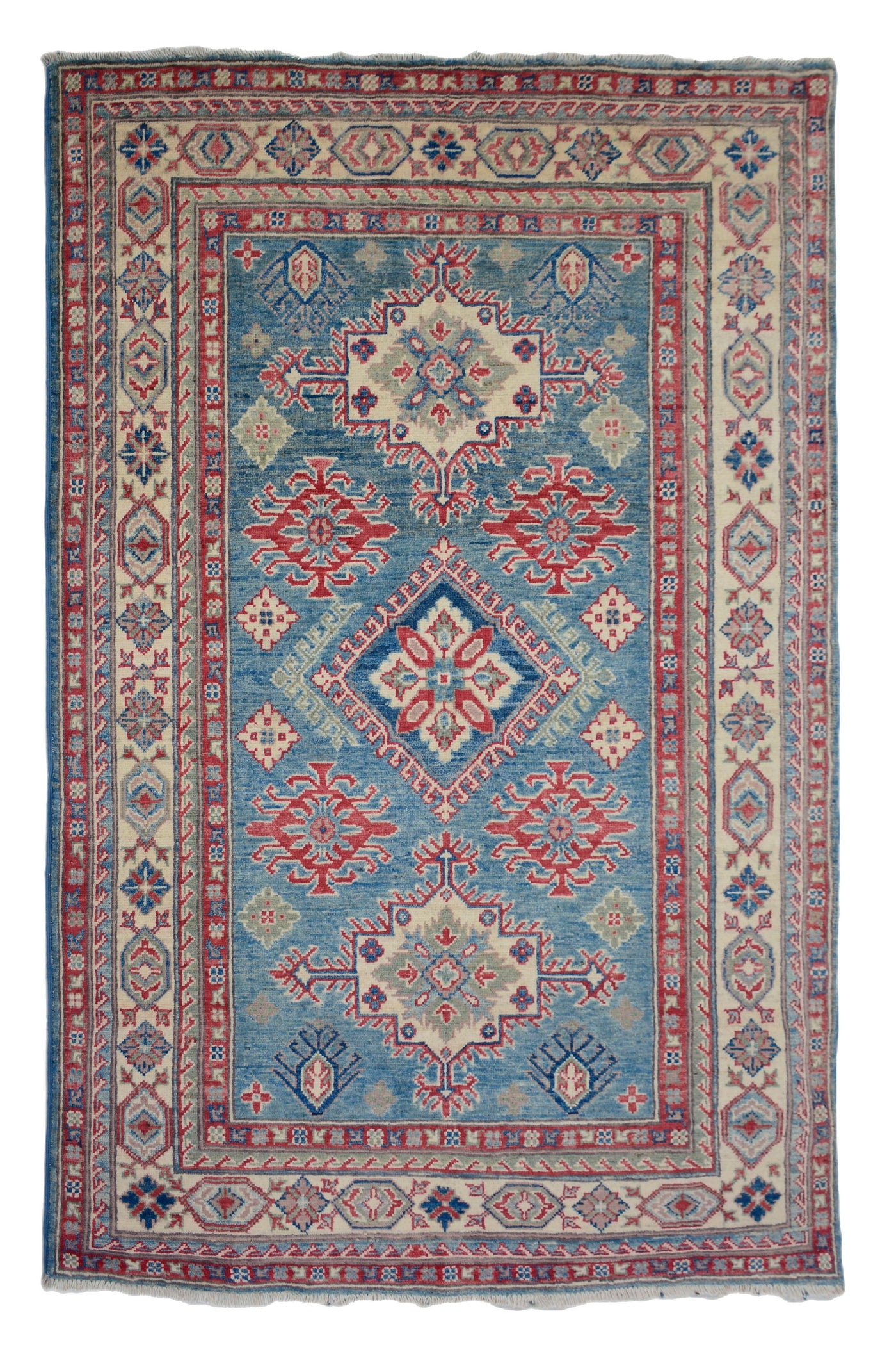 Kazak Afghan Rug – Fawn Medallion