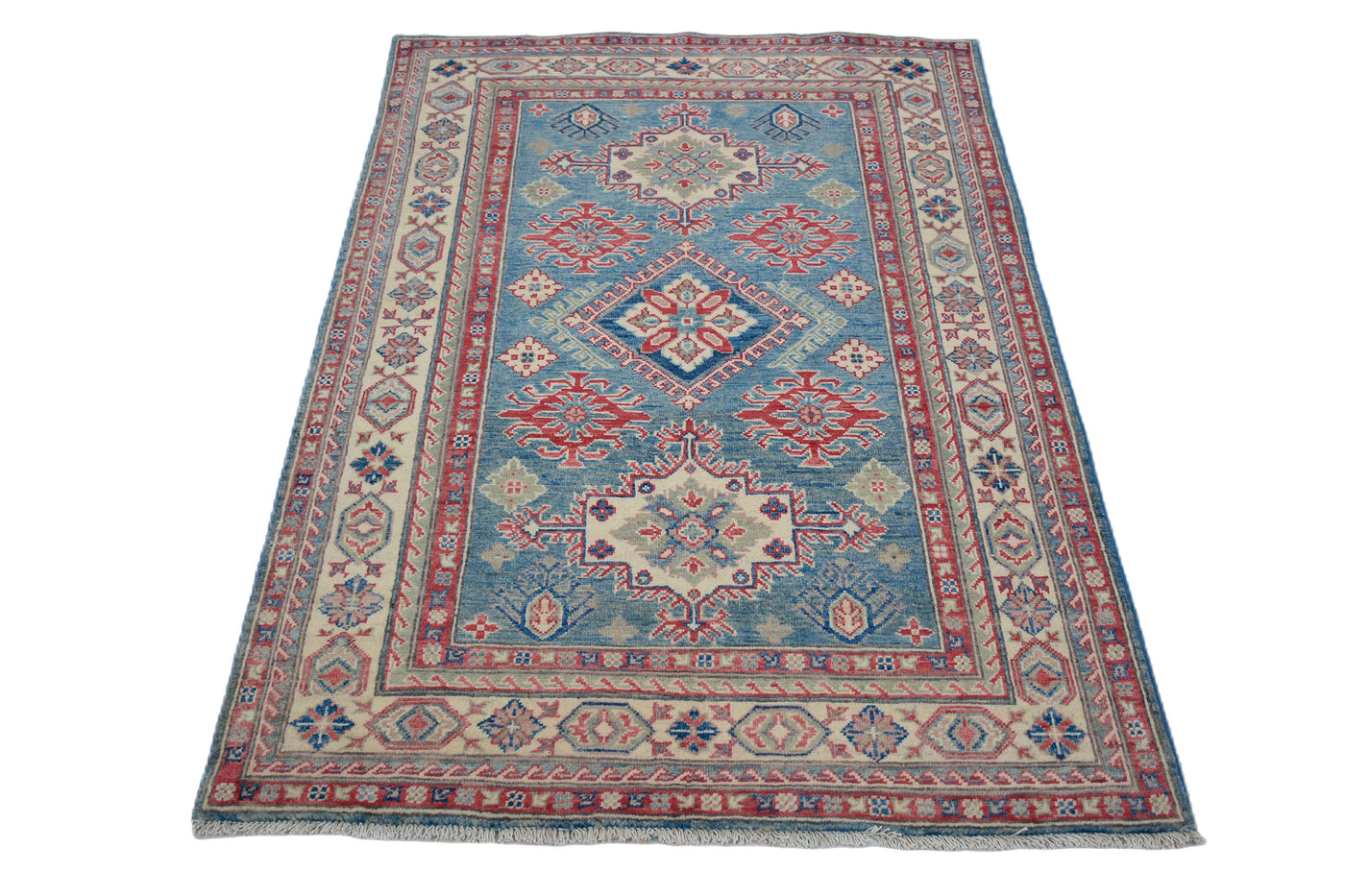 Kazak Afghan Rug – Fawn Medallion