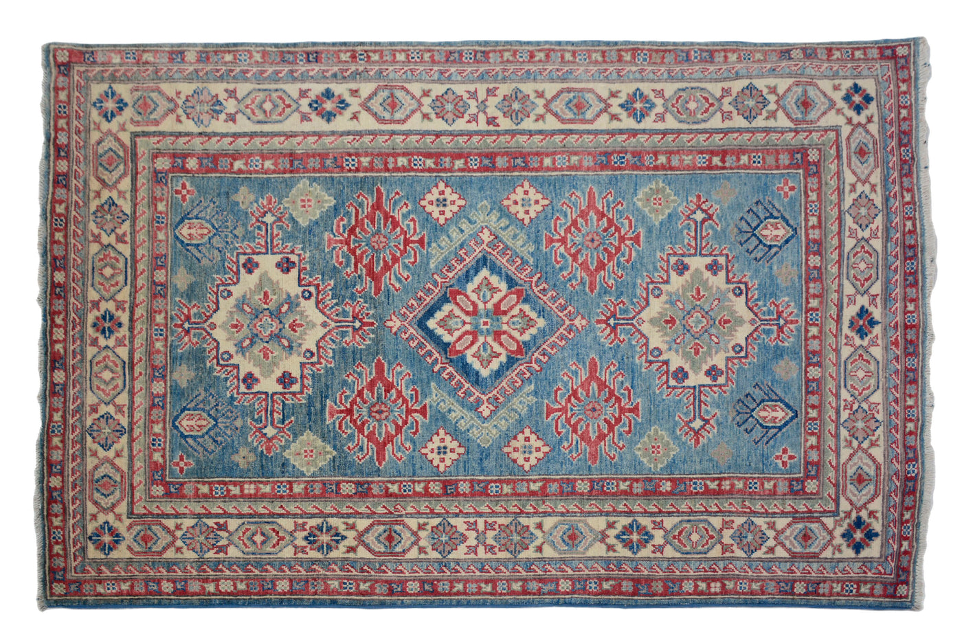 Kazak Afghan Rug – Fawn Medallion
