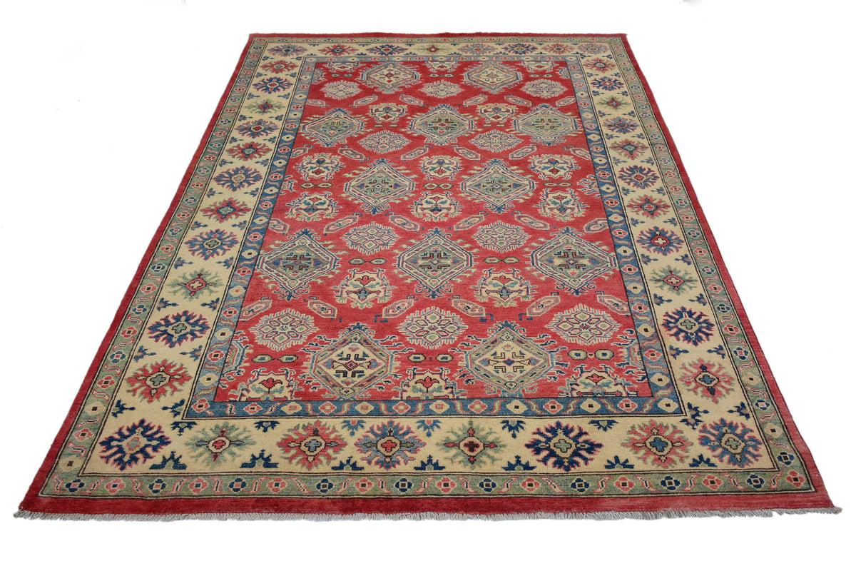 Kazak Afghan Rug – Alabaster Emblem