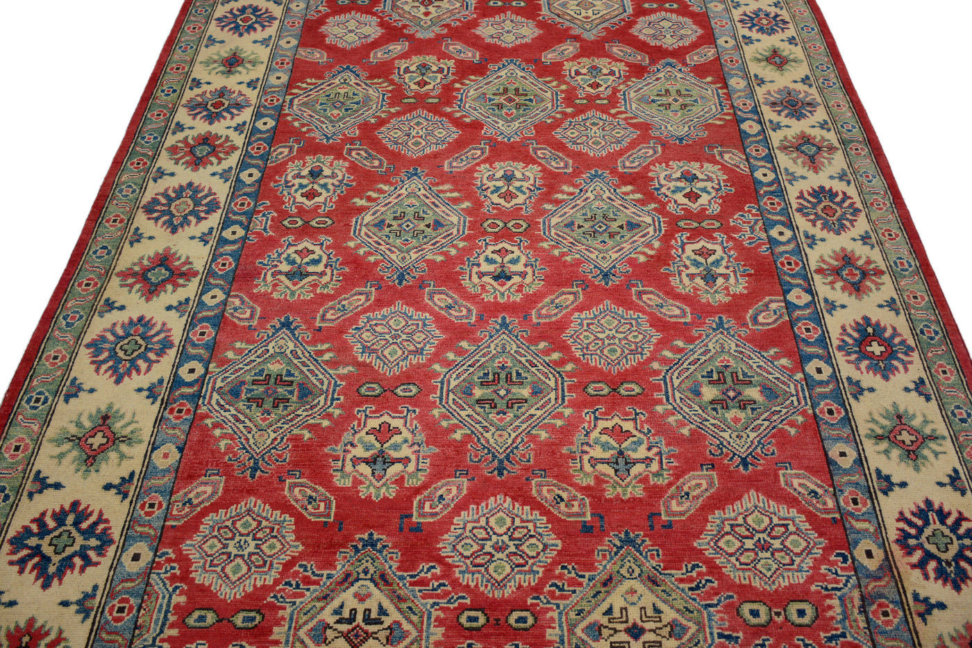 Kazak Afghan Rug – Alabaster Emblem