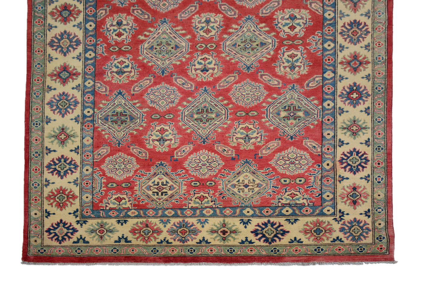 Kazak Afghan Rug – Alabaster Emblem