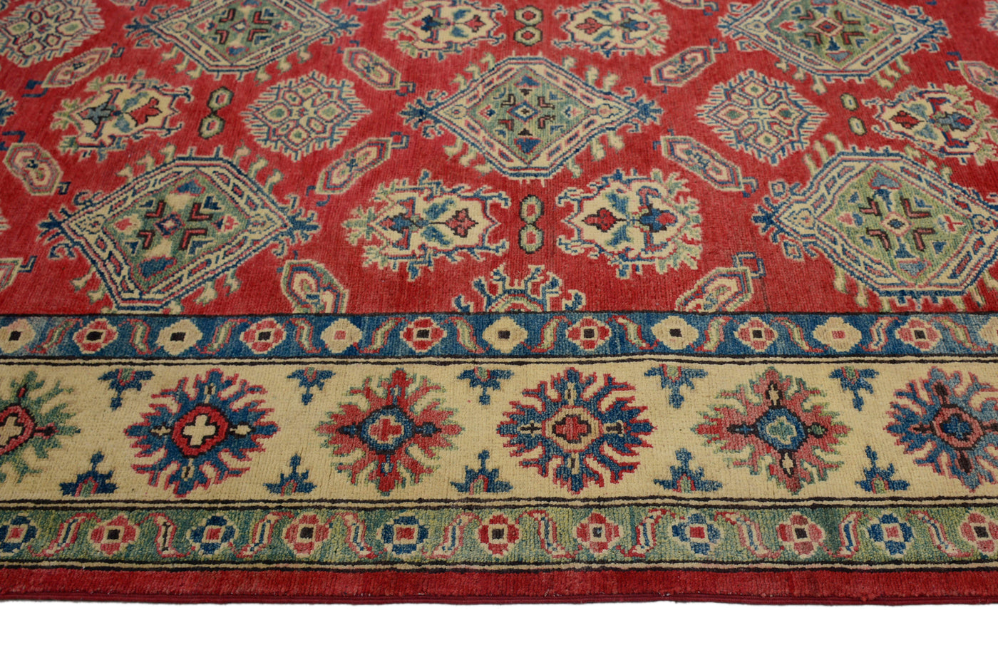 Kazak Afghan Rug – Alabaster Emblem