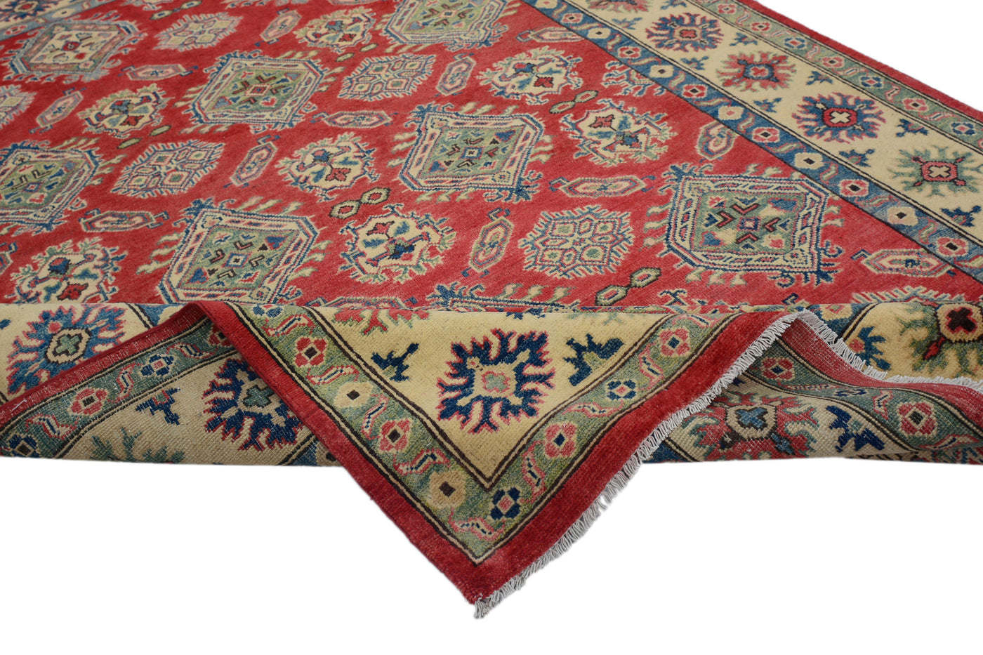 Kazak Afghan Rug – Alabaster Emblem