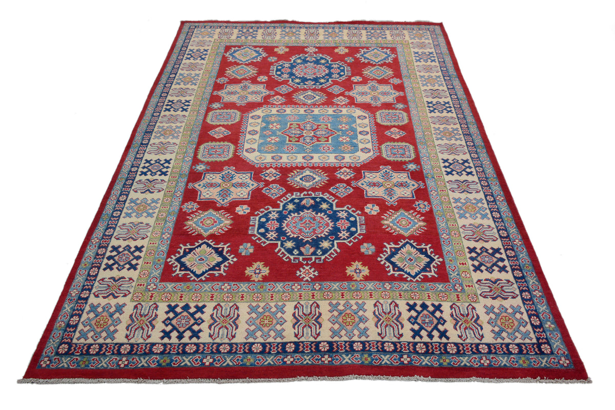 Kazak Afghan Rug – Azure Frame