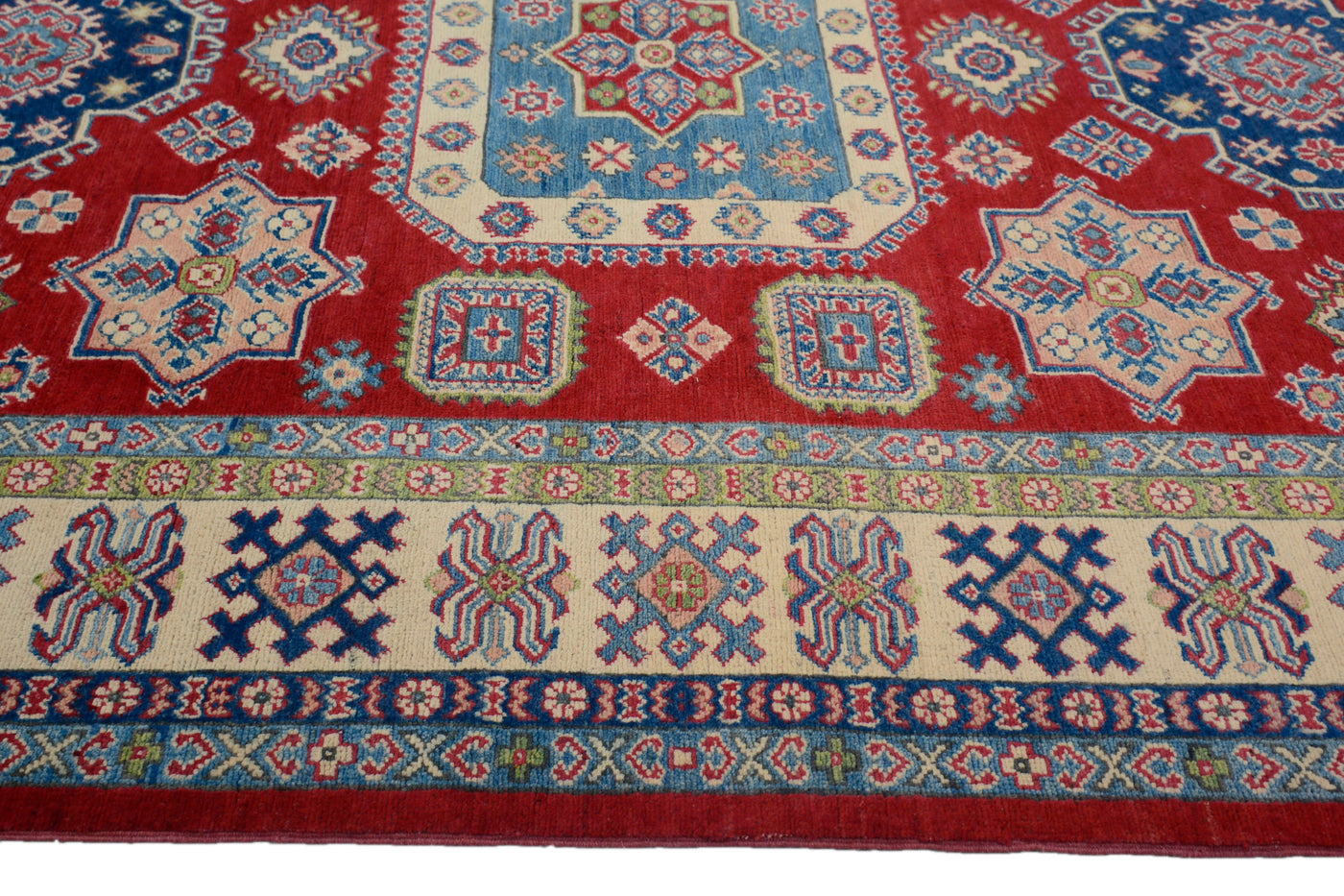 Kazak Afghan Rug – Azure Frame