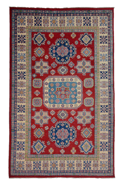 Afghan Kazak Rug, 190 x 293 cm (New Arrival)
