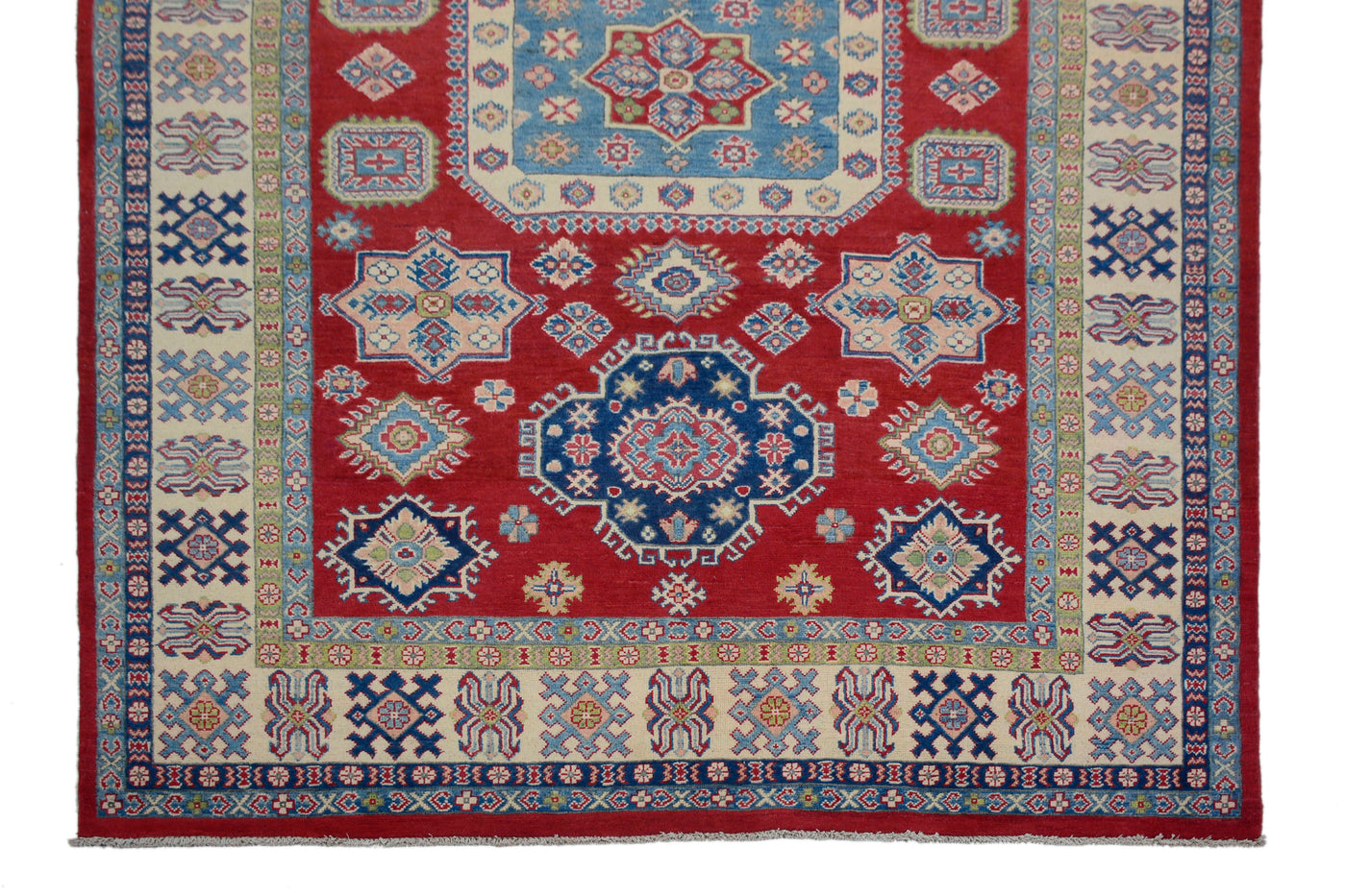 Kazak Afghan Rug – Azure Frame