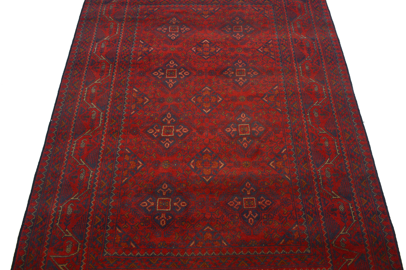 Khal Mohammadi Afghan Rug – Claret Diamond