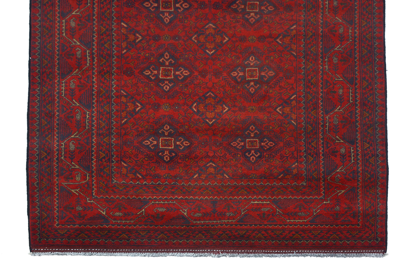 Khal Mohammadi Afghan Rug – Claret Diamond