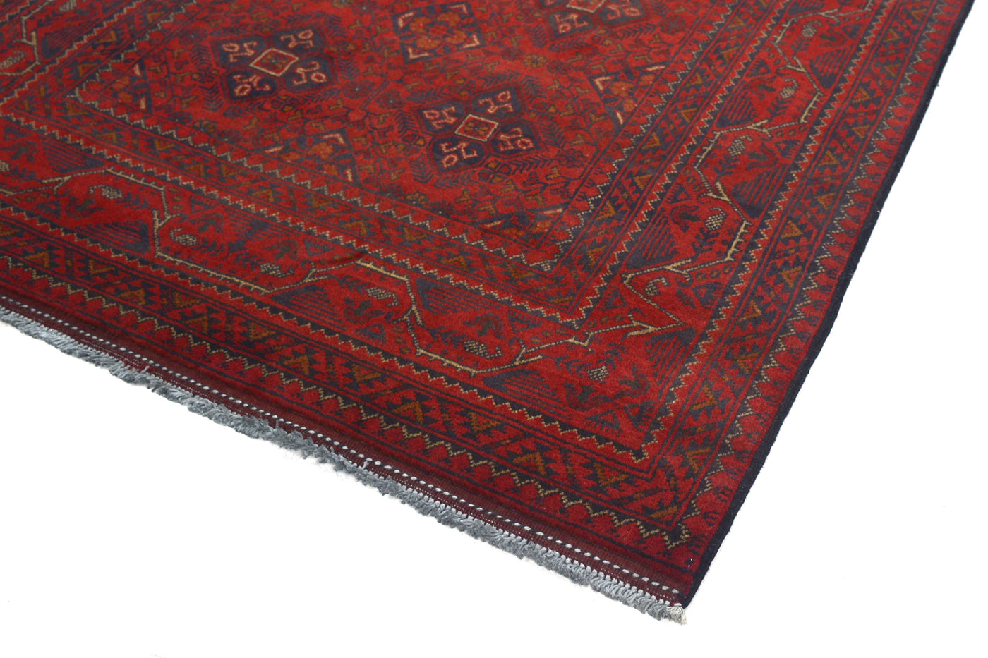 Khal Mohammadi Afghan Rug – Claret Diamond