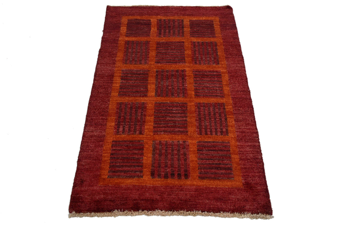 Gabbeh Persian Rug – Auburn Inkblot