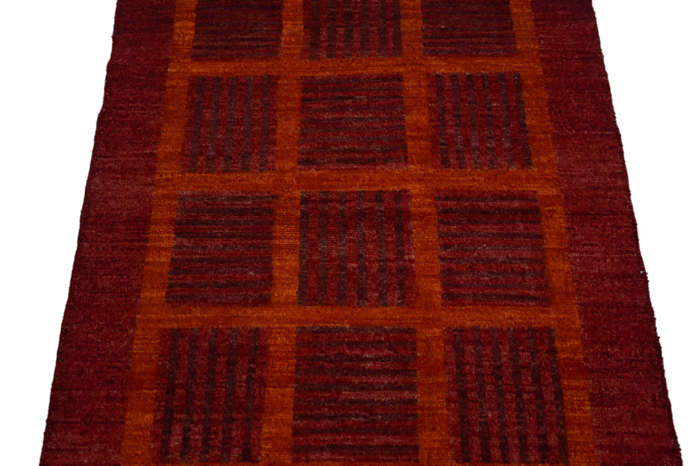 Gabbeh Persian Rug – Auburn Inkblot