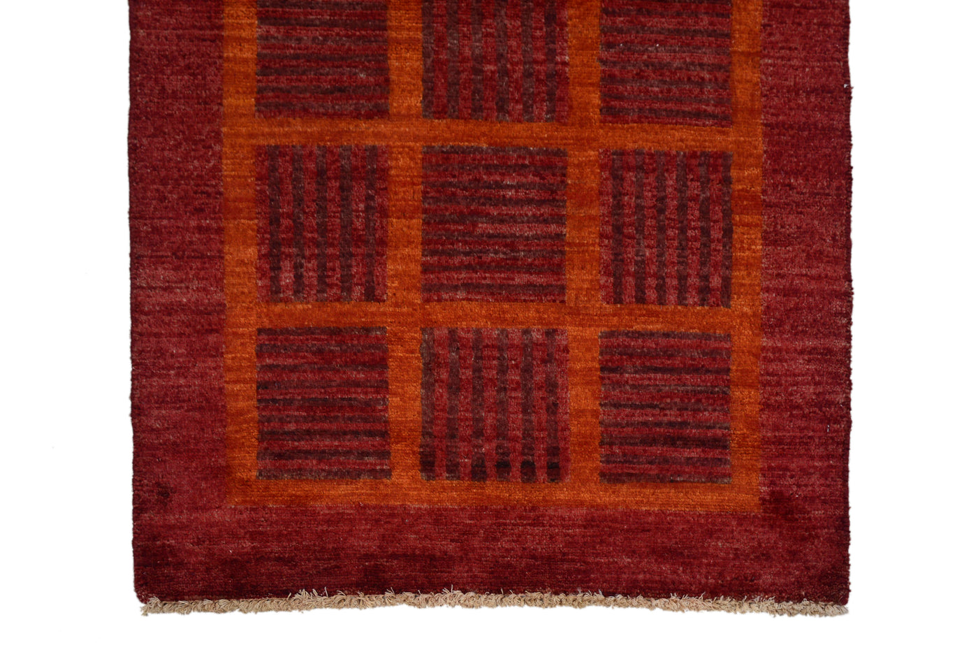 Gabbeh Persian Rug – Auburn Inkblot