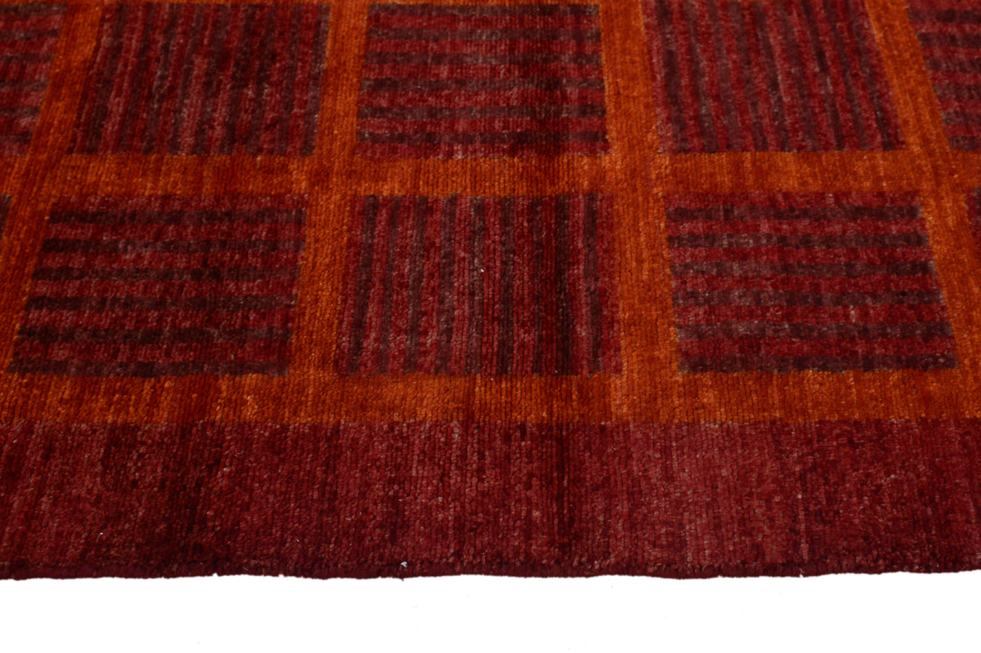 Gabbeh Persian Rug – Auburn Inkblot
