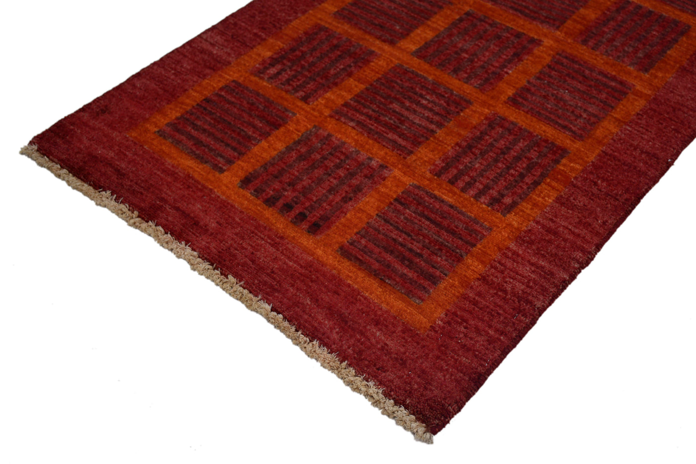 Gabbeh Persian Rug – Auburn Inkblot