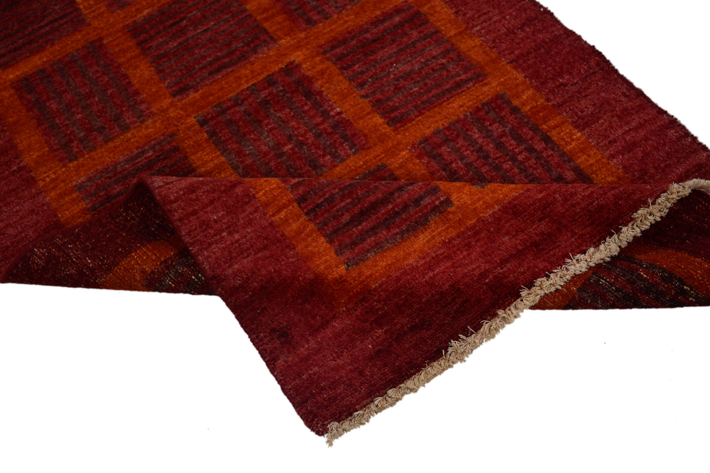 Gabbeh Persian Rug – Auburn Inkblot
