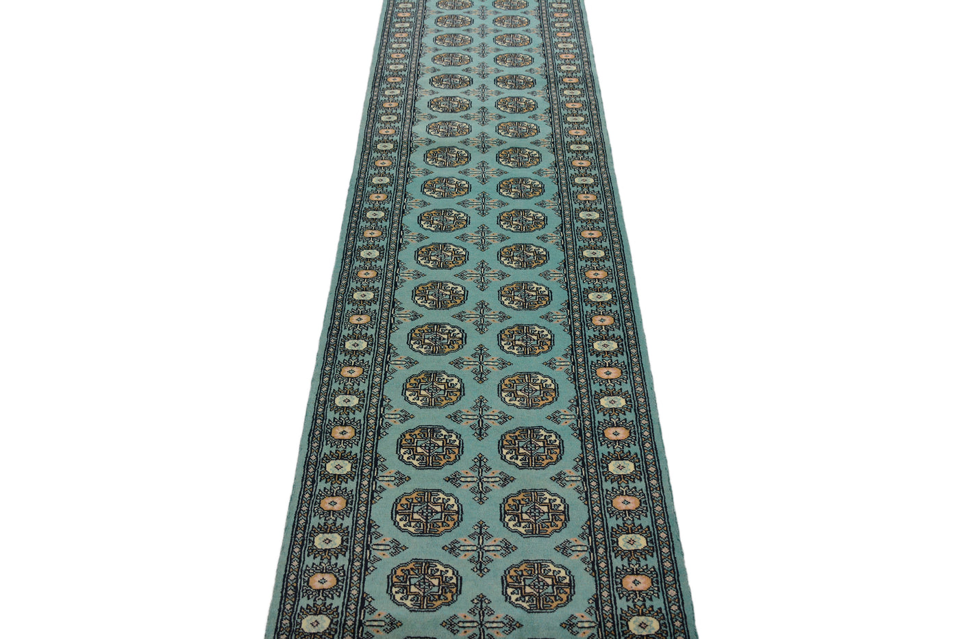 Bukhara Persian Runner – Teal Stripe