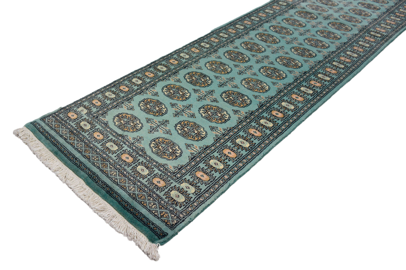 Bukhara Persian Runner – Teal Stripe