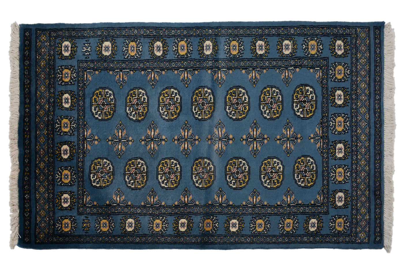 Bukhara Persian Rug – Sapphire Triptych