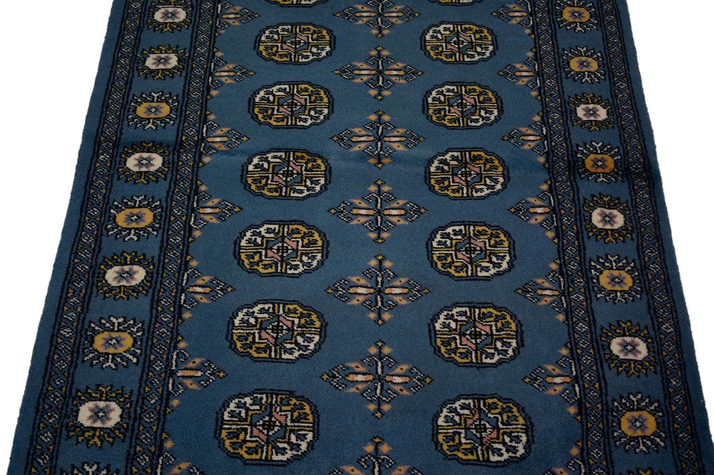 Bukhara Persian Rug – Sapphire Triptych